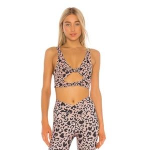 Beach Riot cheetah pink bow tie top and V leggings